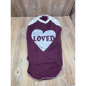 Grayson Pup 'Loved' Raglan Dog Tee - Purple - M